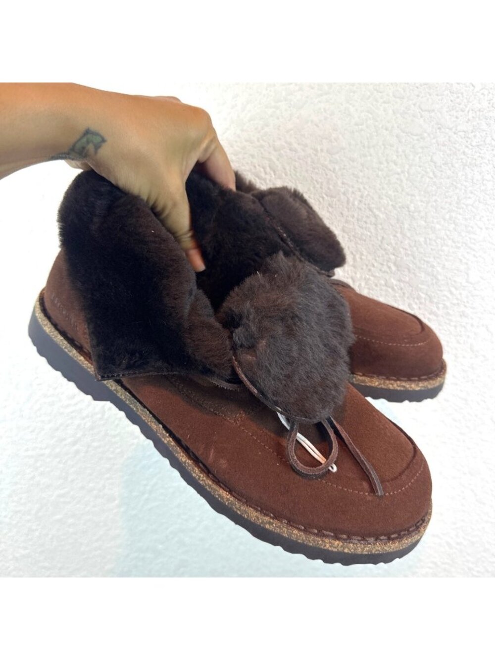 Birkenstock Buckley Shearling Clogs Bakki Brown Suede Womens EU 41 US 10 Lined